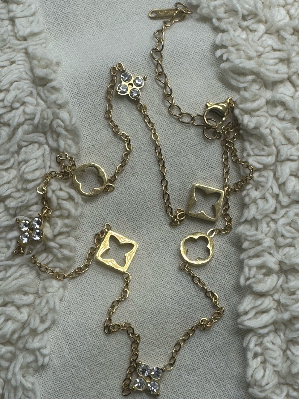 14K Gold Plated Stainless Steel Clover Necklace